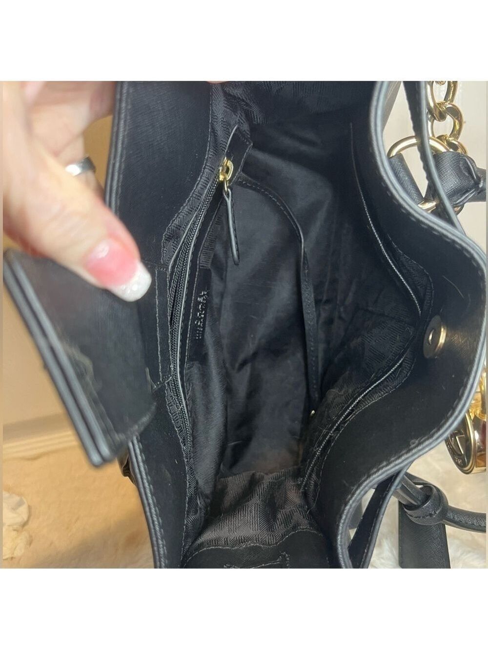 MICHAEL KORS HAMILTON LEATHER SATCHEL - Picture 5 of 15